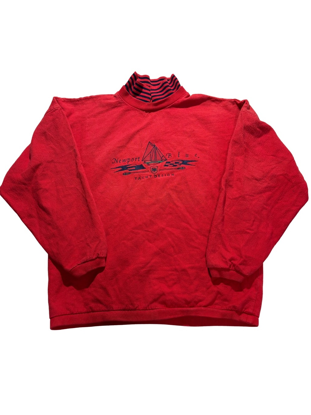 Vintage Newport Blue Red Men's Crewneck Sweater